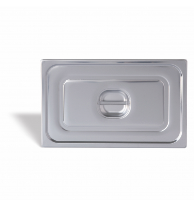 Six units of PUJADAS P160000 Stainless steel lid 18/10 for GN 1/6 bucket