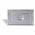 Six units of PUJADAS P160000 Stainless steel lid 18/10 for GN 1/6 bucket