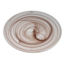 Bajoplato vidrio Marrón Altas Alabaster 33 cm. ARDACAM 3635 BROWN (Seis unidades)