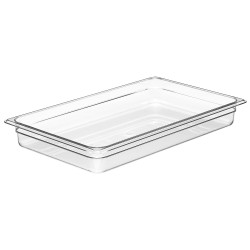 GN 1/1 transparent polycarbonate tray 6.5 cm deep