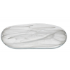 Atlas bandeja oval transparente alabaster blanco 35x20 cm