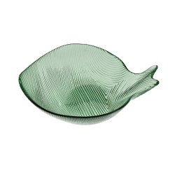 Bol con forma de pez de vidrio Verde "Puffere" 23x24cm. ARDACAM 10120 (Seis unidades) S