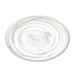 High White Glass Bread Alabaster 13 cms. Arcacam 3409 White (six units)