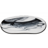 Atlas bandeja oval transparente alabaster negro 35x20 cm