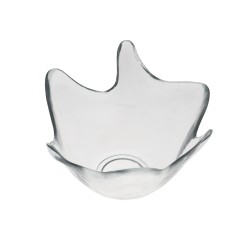 Bol ondulado vidrio transparente Altas Alabaster 15 cms. ARDACAM 7801 CLEAR (Seis unidades)