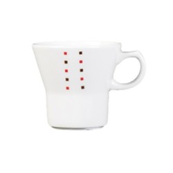 Taza de café moka porcelana Blanco decoración Totem Duoma 10 cl. 01170139 (6 unidades)