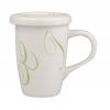 Tasse tasse avec couvercle 27 cl décoration swirl vert