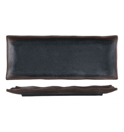 THERLAMIN BANDEJA MELAMINA BORDE MARRON 28X11X2 CM