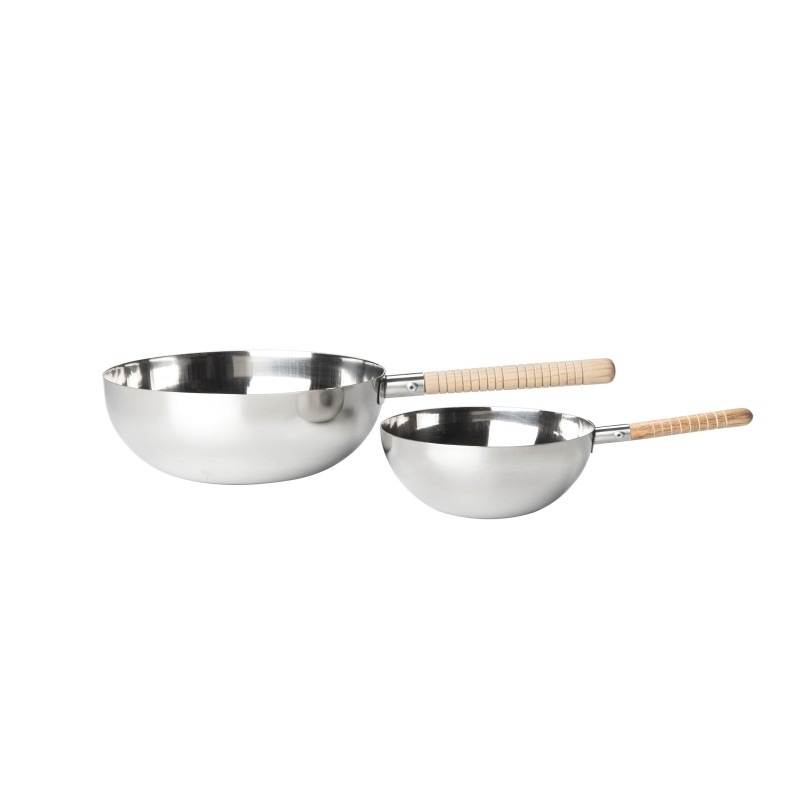 100X100 CHEF 1 unité/es de P/64920 Wok Mini Inox XL Ø 15 x 6 cm 650 ml Stainless Steel