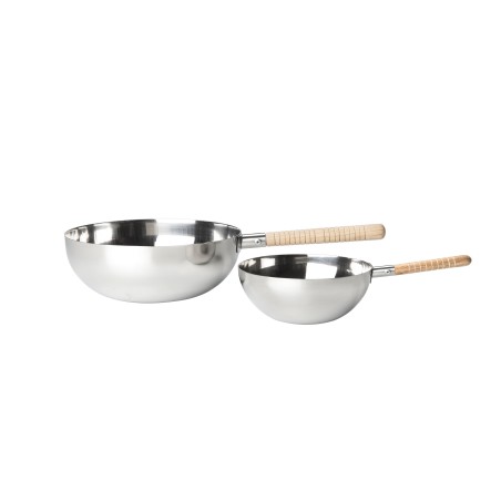 100X100 CHEF 1 unité/es de P/64920 Wok Mini Inox XL Ø 15 x 6 cm 650 ml Stainless Steel