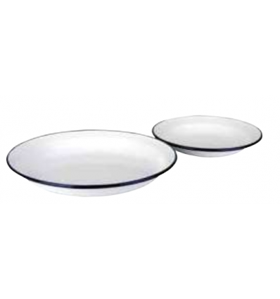 IBILI 912936 6 UNIDADES PLATO HONDO BLANCO CON BORDE AZUL 36 CMS.