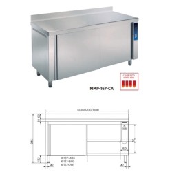 EDENOX 19044766 MMP-107-CA MESA MURAL CALIENTE 100X70X85 CM 2050 WATIOS