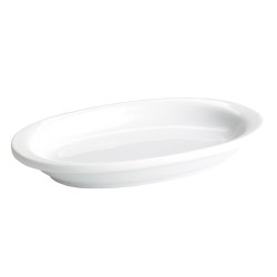 Rabanera oval porcelana Blanco Ming Ventana 16.5X9.5X2 CM. B2136V (6 unidades)