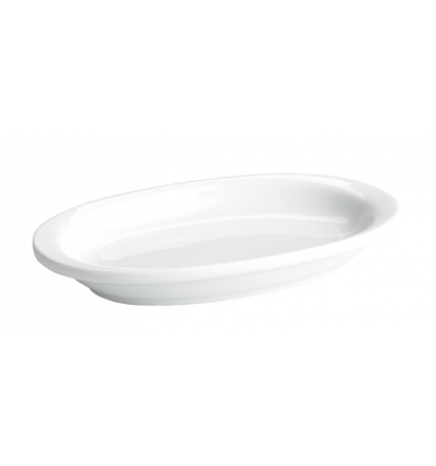 Rabanera oval porcelana Blanco Ming Ventana 14X8.5X1.5 CM. B2137V (6 unidades)