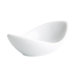 Bandeja mini barca porcelana Blanco Ming Ventana 9X5X3 CM. B2365R (12 unidades)