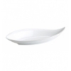 Bandeja forma hoja porcelana Blanco Ming Ventana 20X9X3. B2424R (6 unidades)