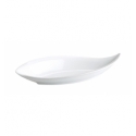 Bandeja forma hoja porcelana Blanco Ming Ventana 15X7X2 CM. B2425R (6 unidades)