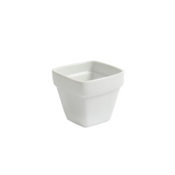 Bol / salsera mini cuadrado porcelana Blanco Ming Ventana 5.5x5.5cm. B4215 (6unidades)