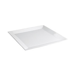Plato presentación cuadrado porcelana Blanco Ming Ventana 31X31X2,5 CM. B1277 (4 unidades)