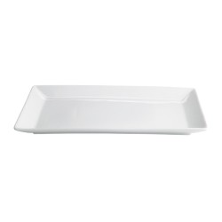 Bandeja rectangular porcelana Blanco Ming Ventana 39X25X3 CM. B1278 (4 unidades)