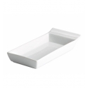 Bandeja rectangular con asa porcelana Blanco Ming Ventana 16X9X3.8 CM CM CM. B1610 (6 unidades)