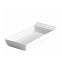 Bandeja /rabanera rectangular con asa porcelana Blanco Ming Ventana 12X9X3.8 CM. B1611 (6 unidades)