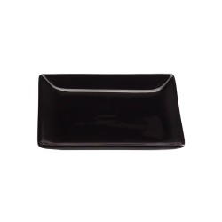 Plato para aperitivo cuadrado porcelana Negro Ming Ventana 12X12X1.5 CM. B1752 (12 unidades)