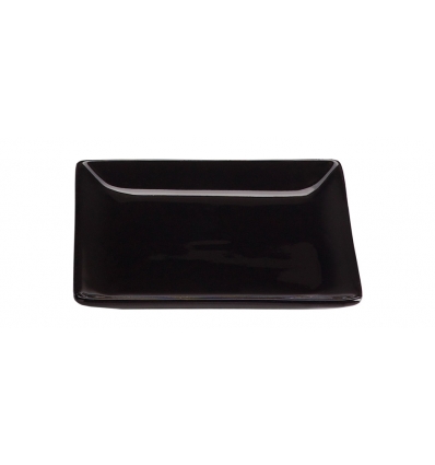 Plato para aperitivo cuadrado porcelana Negro Ming Ventana 12X12X1.5 CM. B1752 (12 unidades)