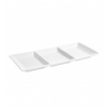 Bandeja triple compartimento porcelana Blanco Ming Compartimentado 32x15x2 cm. B1920 (6 unidades)