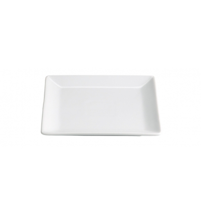 Plato para aperitivo mini cuadrado porcelana Blanco Ming Ventana 7X7X1 CM.. B2076R (12 unidades)