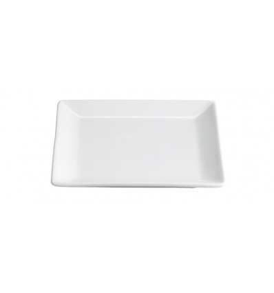 Plato para aperitivo mini cuadrado porcelana Blanco Ming Ventana 9X9X1 CM.. B2077R (12 unidades)