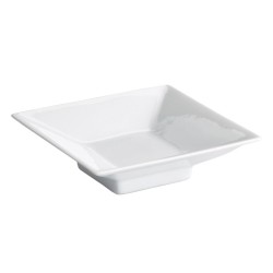 Bol cuadrado con pie porcelana Ming Ventana 11.5X11.5X3 CM.. B2103 (4 unidades)