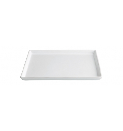 Plato mini cuadrado porcelana Blanco Ming Ventana 8X8X2 CM. B2192 (6 unidades)