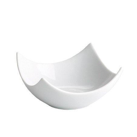 Bol mini cuadrado con picos porcelana Blanco Dong Ming Ventana 9.5X9.5X4.5 CM.. B1482R & (12 unidades)