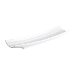 Bandeja rectangular curvada porcelana Blanco Dong Ming Ventana 36.5X9.5X3.5 CM.. B1488 (6 unidades)