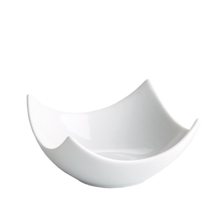 Bol mini cuadrado con picos porcelana Blanco Dong Ming Ventana 7X7X3.5 CM.. B1506R (12 unidades)