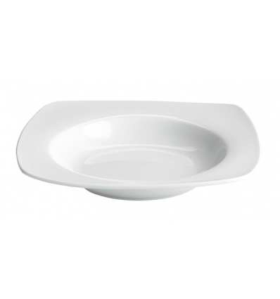 Square Square Plate Porcelain White Kenya 23x23x4cm. B2367 (6 units)