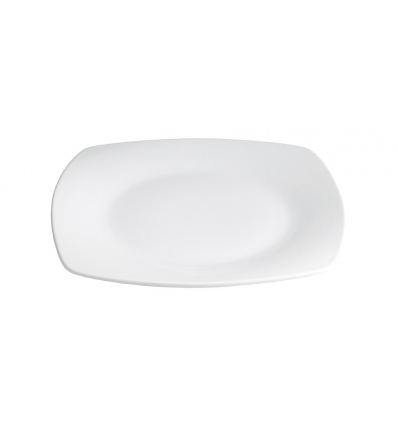 Plato postre cuadrado porcelana Blanco Kenia 21X21X2.5 CM. B2369 (6 unidades)