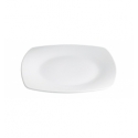 Plato postre cuadrado porcelana Blanco Kenia 21X21X2.5 CM. B2369 (6 unidades)