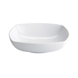Bol cuadrado porcelana Blanco Kenia 17X17X5.5 CM. B2372 (6 unidades)