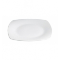 Plato llano cuadrado porcelana Blanco Kenia 24.5X24.5X3 CM. B2590 (6 unidades)