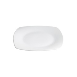 Plato llano aperitivo cuadrado porcelana Blanco Kenia 12X12X2 CM.CM. B2591 (12 unidades)