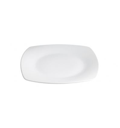 Plato llano aperitivo cuadrado porcelana Blanco Kenia 12X12X2 CM.CM. B2591 (12 unidades)