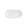 Plato llano aperitivo cuadrado porcelana Blanco Kenia 12X12X2 CM.CM. B2591 (12 unidades)