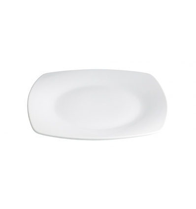 Plato postre cuadrado porcelana Blanco Kenia 19x19x2 CM. B4127 (6 unidades)