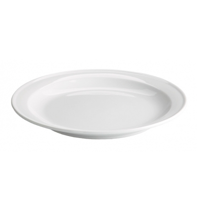 Plato llano porcelana Blanco Wei 26X2.5 cm. B2146 (6 unidades)