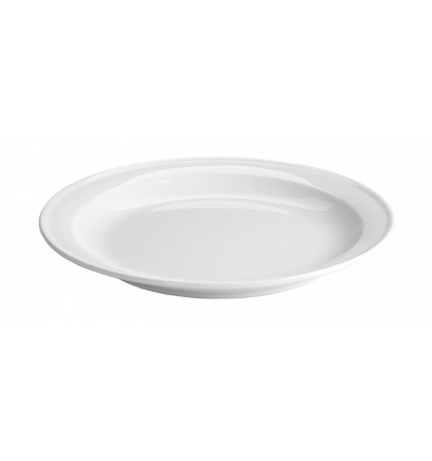 Plato postre porcelana Blanco Wei 20x2 cm. B2147 (12 unidades)