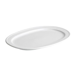 Bandeja oval porcelana Blanco Wei 33X24X2 CM.. B2158 (12 unidades)