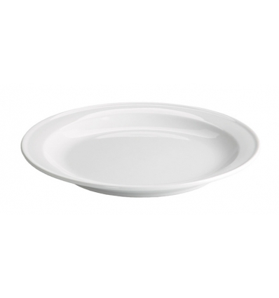 Plato llano porcelana Blanco Wei 24 cm. B2981 (6 unidades)