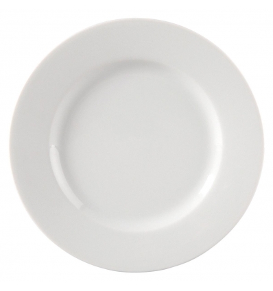 Plato llano porcelana Blanco Lisboa II 25 cm. B207 (12 unidades)